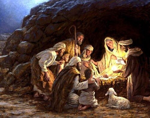 Nativity Scene Painting