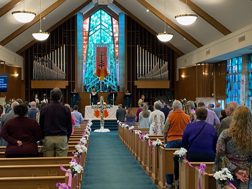 Full sanctuary at Easter