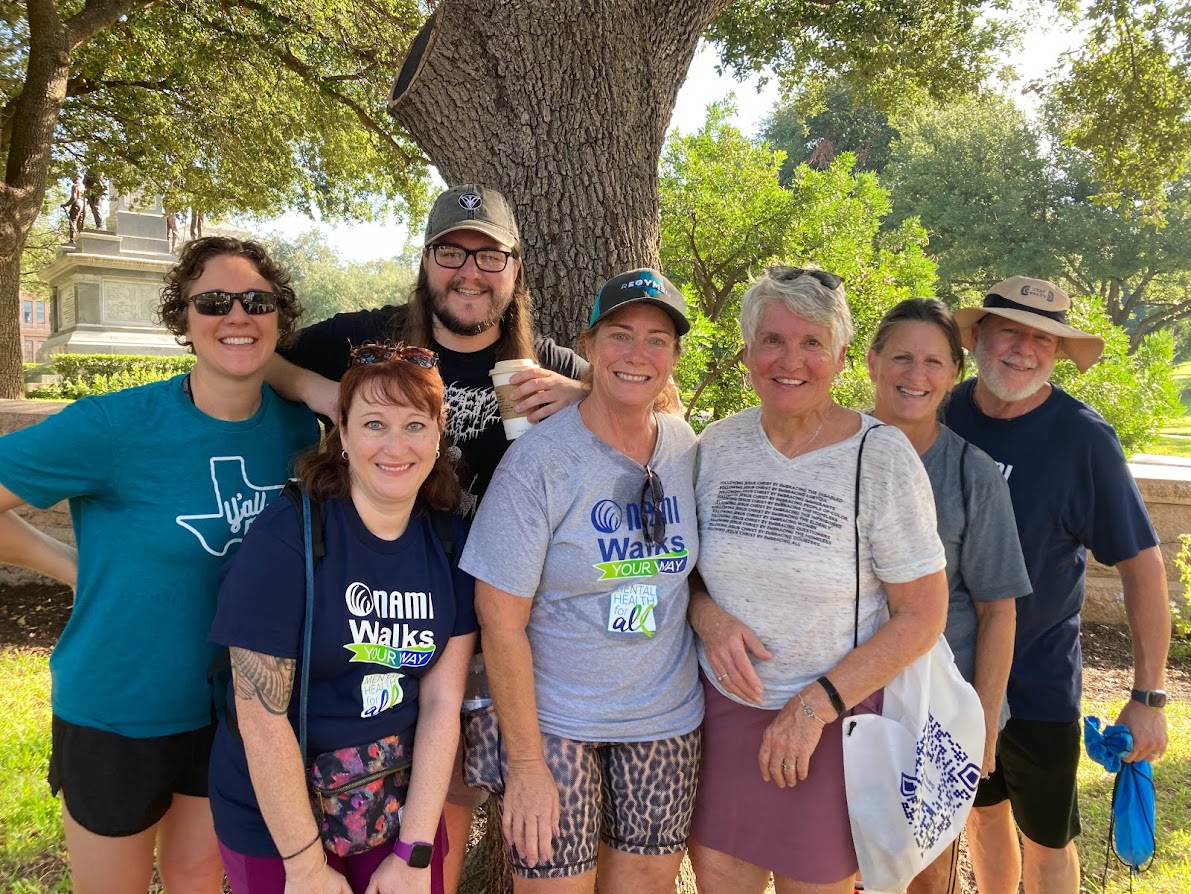 HP Members stand in front of the Capitol at the half way point of the NAMI Walk