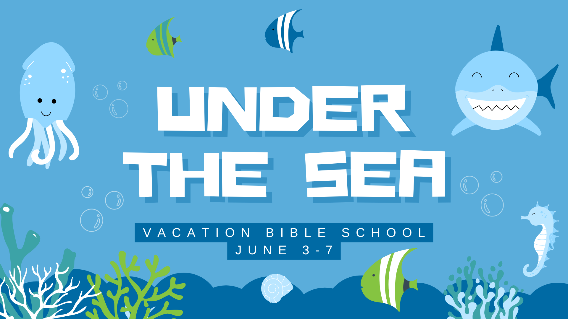 Vacation Bible School. June 3-7, 2024.