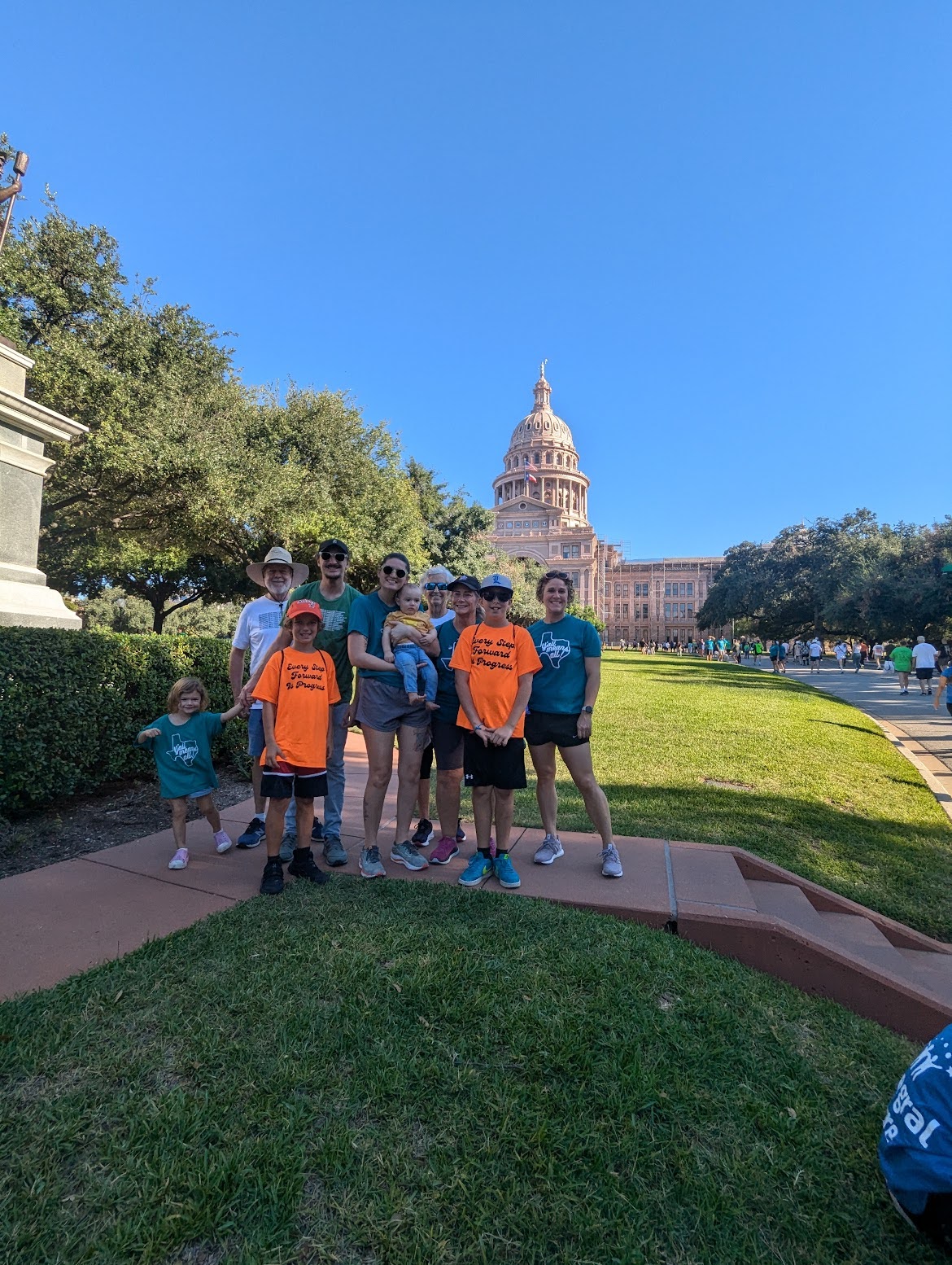 HP Members stand in front of the Capitol at the half way point of the NAMI Walk